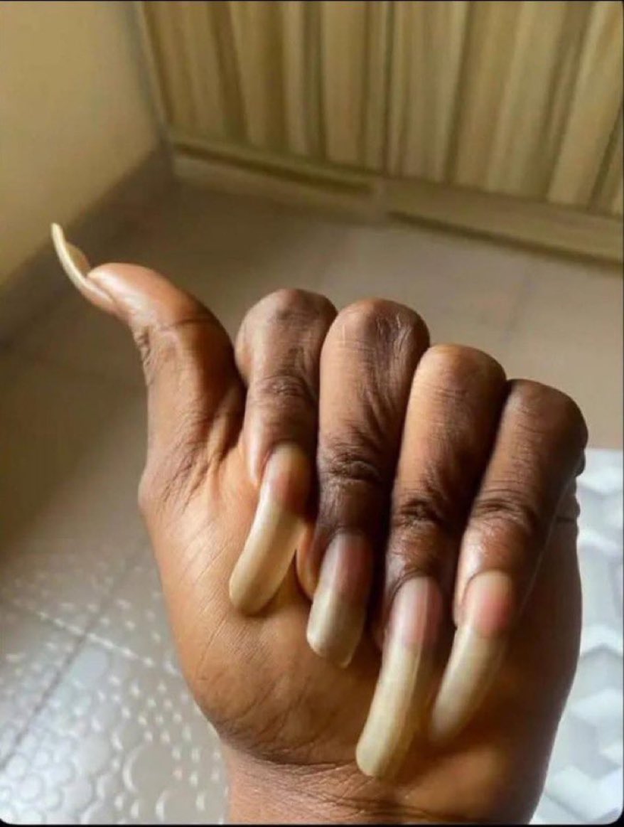 99Jimmx's tweet photo. Why keep long nails as a man? It’s a dirty act https://t.co/16YKAnGuj7