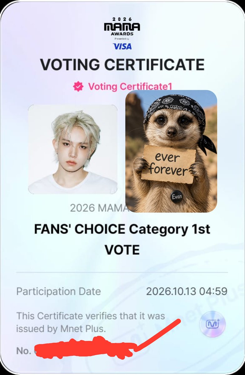 Leeheeseung1012's tweet photo. I vote for #EVAN on #2026MAMAVOTE https://t.co/UuSaLzaOxT