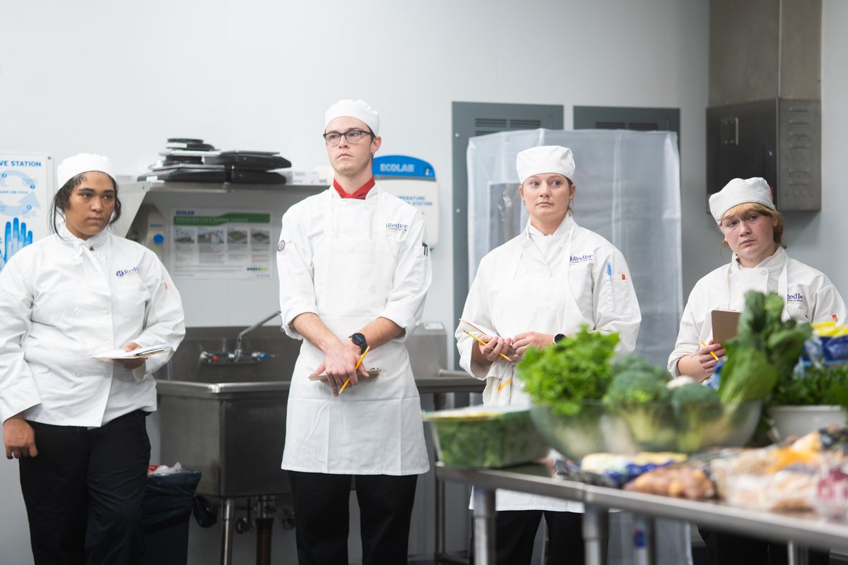 ButlerCC's tweet photo. How cool is it that our culinary students get opportunities like this? 👀🍽️⁠ ⁠ 

Six students from the Redler Institute of Culinary Arts recently got to serve as judges for a Chopped-style cooking competition featuring chefs from Legend Senior Living, putting their culinary knowledge to work as they evaluated cooking skills, plate presentation, use of the secret ingredient and taste.⁠ ⁠ 

They handled the whole experience like pros, and even better, got a firsthand look at another career path they could pursue in the culinary industry. Experiences like this are such a valuable part of learning beyond the classroom. 👩🏼‍🍳⁠ ⁠ 

Check out the full photo album here: https://t.co/XKiwj02EZR