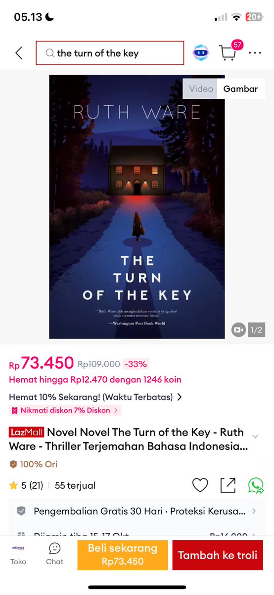 hypercevaldunn's tweet photo. @myphumeow hi kak! aku pribadi kalau beruntung bakal pilih salah satu buku karya ruth ware inii kak. Karena I loveeee CTM 😍 blurb nya menariqqq sekalee soalnyaa. thank youu btw udah buat kesempatan GA inii 🤍 https://t.co/6i6EbASjf2