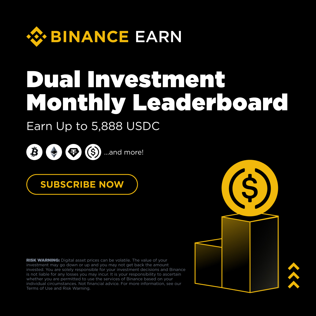 binance's tweet photo. Dual Investment.
October Leaderboard.
Up to 5,888 USDC in rewards.

Explore → https://t.co/NdVKzNQPwr https://t.co/aWPKgjacnC