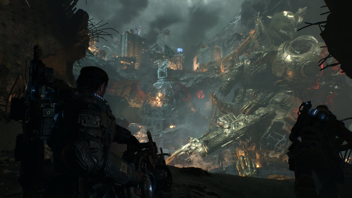 TONY_F43's tweet photo. Voy acabando Gears of war E-Day y tengo que admitir que The Coalition se la rifó con este Gears hizo que el 4 y 5 sea nada a comparación de Este título la verdad que juegazo nos entregaron espero que sigan con esta dirección #gearsofwar #gearsofwareday #parati https://t.co/SeEzRo43CX