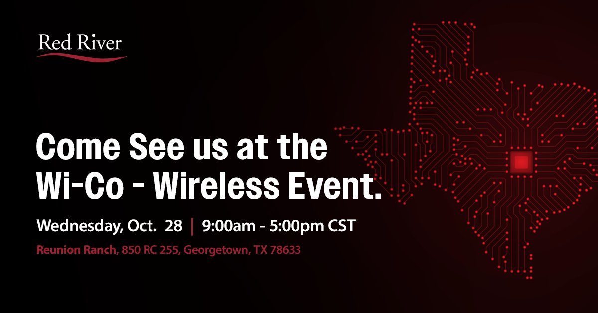 ThinkRed's tweet photo. At this year’s Texas #WiCo event, leaders will discuss the solutions driving the next-gen #wireless experience.

At Red River, we translate industry discussions into outcomes by leveraging the latest IT solutions build reliable wireless infrastructure.: https://t.co/dSXbUqKi7e https://t.co/hQlB623BEM