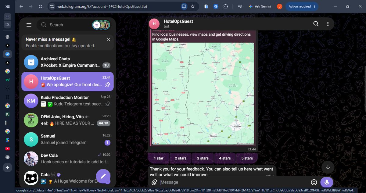 itz_Keyz001's tweet photo. Today’s hotel app fix: AI failures were creating a ticket for every guest message.

Verified: parking + breakfast questions now share one reception-review ticket.

An unexpected checkout issue surfaced too. Next up: tracing it.

#BuildInPublic https://t.co/Ou3v0wEtiO