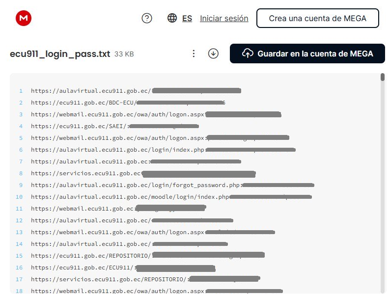 usuariosdigital's tweet photo. @ECU911_ @PoliciaEcuador @CJudicaturaEc @FiscaliaEcuador #AlertaDigitalEC
🚨Posible filtración de datos de @Ecu911_,  contendrían acceso al sistema de videovigilancia que controla la institución y las llamadas que realiza con @PoliciaEcuador

⚠️También contendría acceso a diferentes servicios y contenidos, vía @HacksSoyElH1 https://t.co/atgjSKpyQu