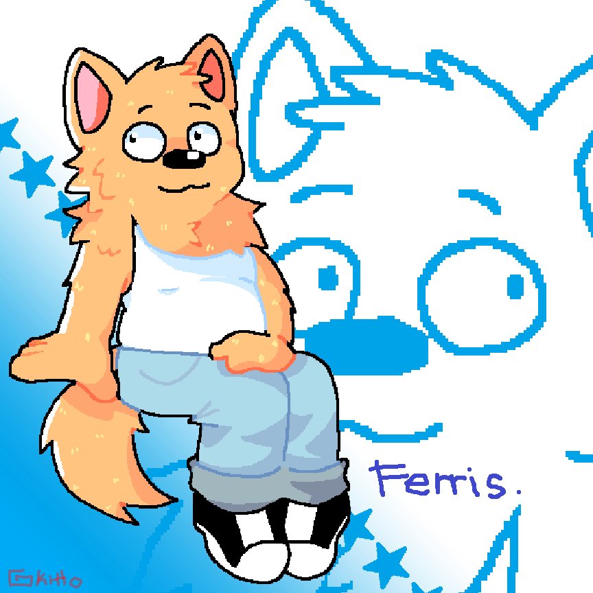 KitSunetesu's tweet photo. Hi miho (ferris) #normalsville 

A bit of a work doodle https://t.co/mp7hjcdyIZ