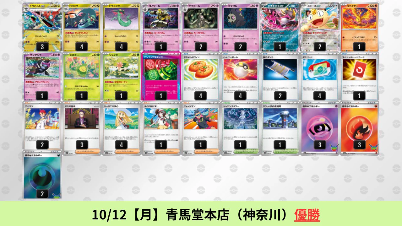 シティ優勝デッキ　ドラパルトexデッキ ポケカブック on X: 