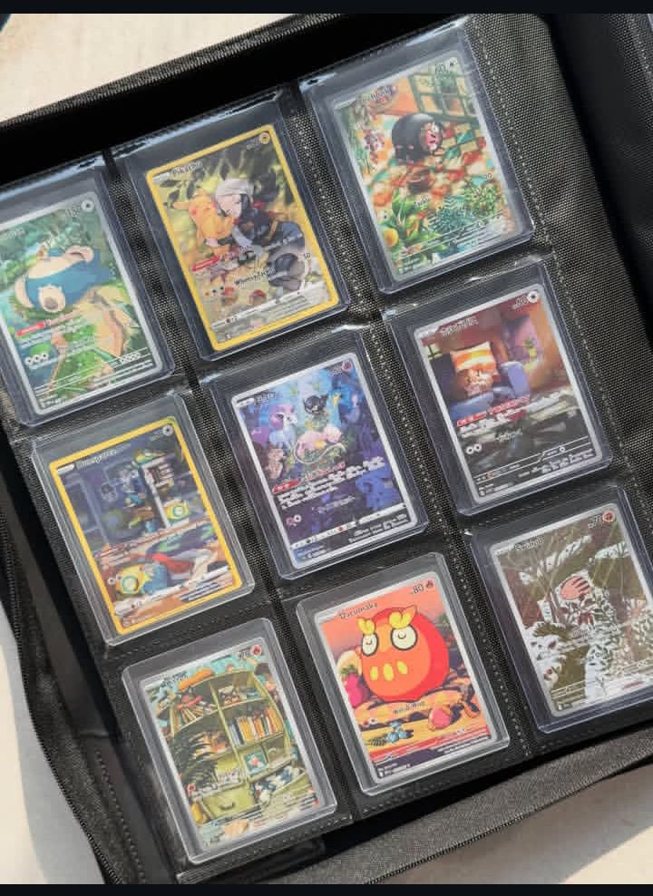 Poke_Grails's tweet photo. POKÉMON CARD GIVEAWAY🔥🔥��

One lucky winner is taking home this entire collection.

9 cards. 1 winner. One big W!

Like ,Repost 
Follow me &amp; @David__pulls  Comment your favorite Pokémon.

Who’s taking these home? 🍀
Good luck, everyone. https://t.co/KRqfDp6DHc