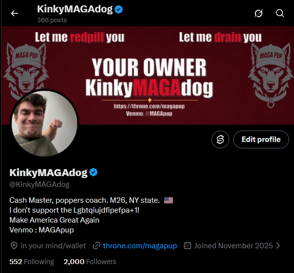 KinkyMAGAdog's tweet photo. 2k good bois and bros already!

Let's fucking go!💊🇺🇸
Go send on my throne to celebrate🤑 

https://t.co/NTplUs8J4E

#Findom #2k #CashMaster #Paypig #MAGA