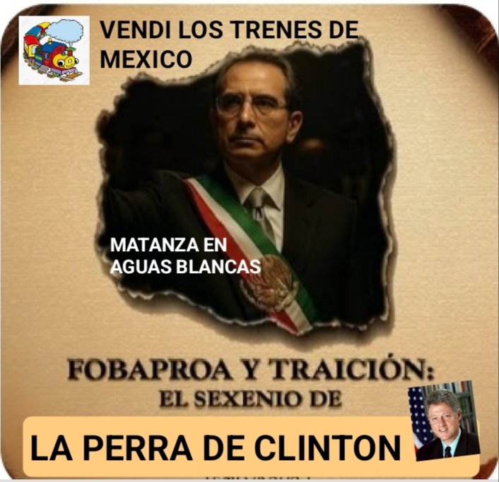 d24726106's tweet photo. @ponce_zedillo 
@PRI_Nacional 
@senadomexicano 
@Mx_Diputados 
@alitomorenoc 
@SATMX 
@SEGOB_mx 
@BillClinton 
Nuca olvidarémos que 
LA PERRA DE clinton , dejo una deuda impagable a los Mexicanos 
y todavía cobras pensión !!! 
cínico , ratero  !! https://t.co/d6WmZDEYt7