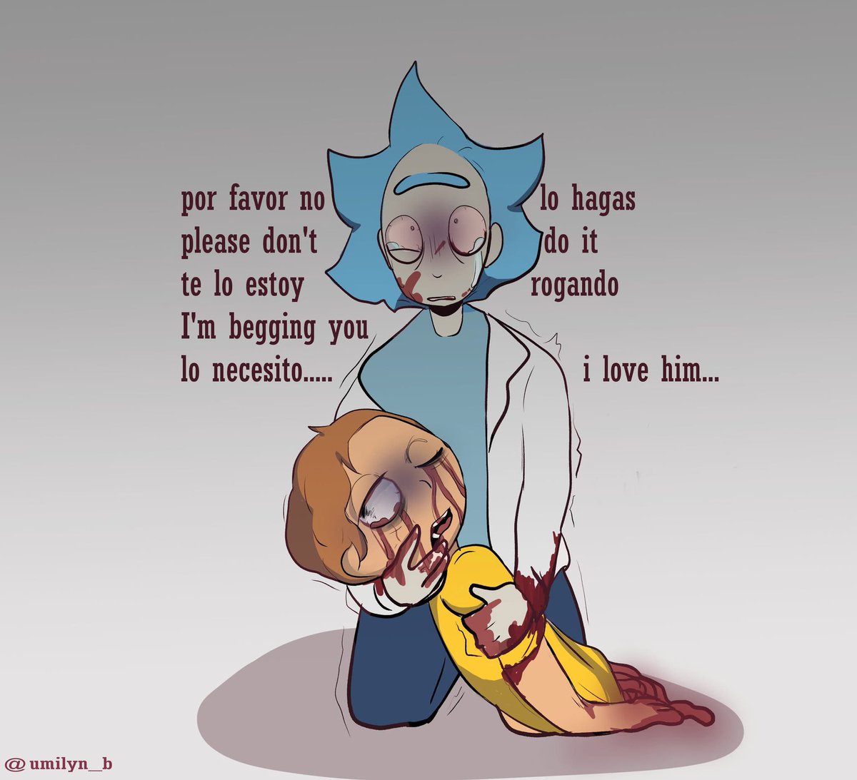 Umilyn_b's tweet photo. #rickorty #rickandmorty #rickprime 
¿Se han preguntado que pasaría si morty desapareciera por culpa de la maquina omega?…… ENG/SPA https://t.co/bTzLRCnhgH