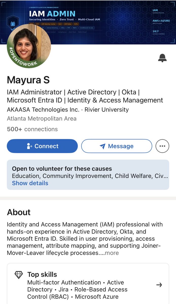 cryptx_5566's tweet photo. Meet 27 year old Mayura from Atlanta. She works from home and just enjoys her day after coming over on an F1 visa and immediately stealing an IAM admin job. She got every one of those roles through the usual IT body shops. IAM admin is basically just access management any high school grad with a little basic training can do it. Even these easy jobs are getting handed to Indians on OPT, H1B, and H4 EAD. End this now.

@DOLOIG @USLaborIG @Sonderling47 @WhiteHouse @JDVance @StephenM @SaraGonzalesTX