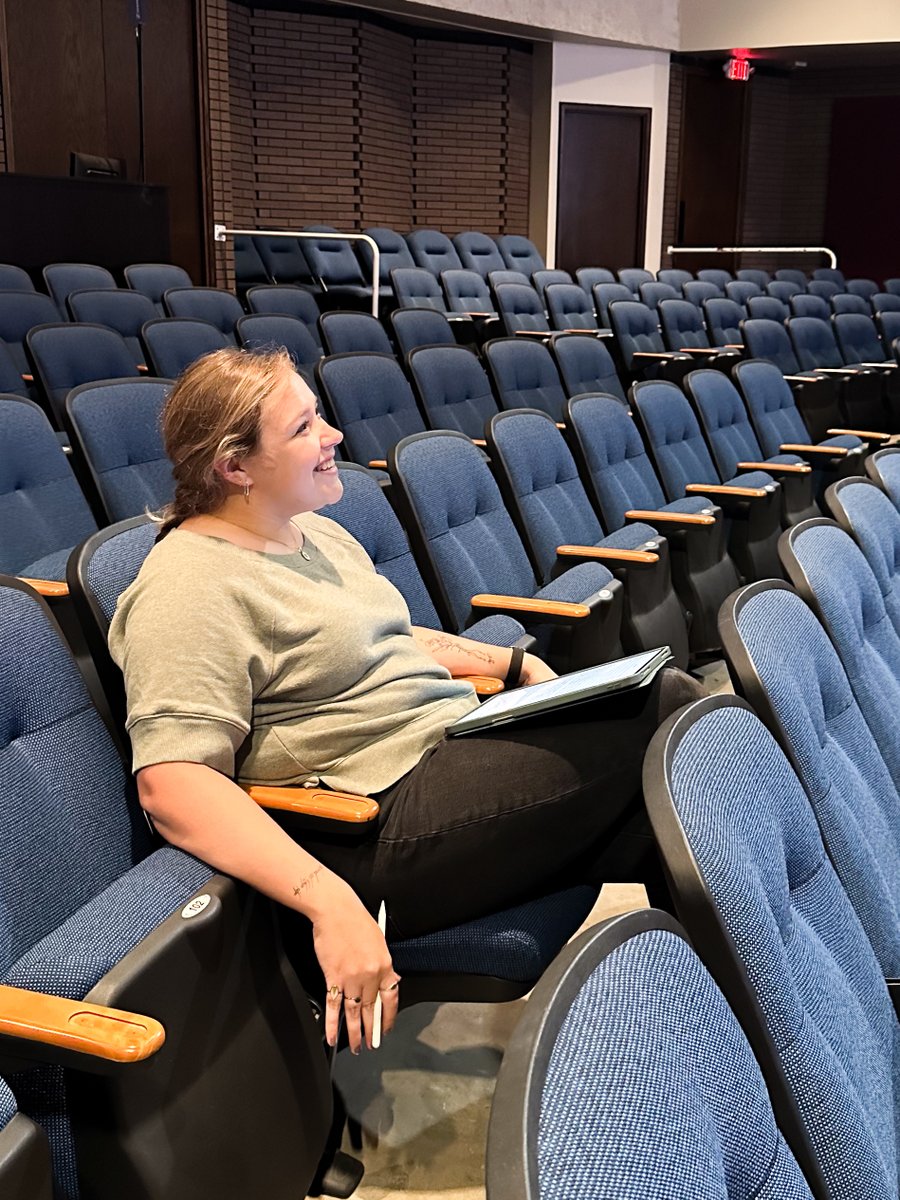ButlerCC's tweet photo. A behind-the-scenes look at a pretty special piece of Butler history! 🎶 

Composer Grace Baugher-Dunlap joined our musicians at rehearsal today to fine-tune “Centennial Pulse,” an original piece she was commissioned to write in honor of Butler’s 100th anniversary.

You can hear the piece come to life alongside performances by our Concert Band, Jazz Ensemble, Show Band and Chamber Ensembles at the upcoming instrumental concert!

📅 Thursday, October 15, at 7:00 pm
📅 Friday, October 16, at 7:00 pm
📍 700 Building Theatre
🎟️ Get tickets at https://t.co/gKh6XxTrnc
