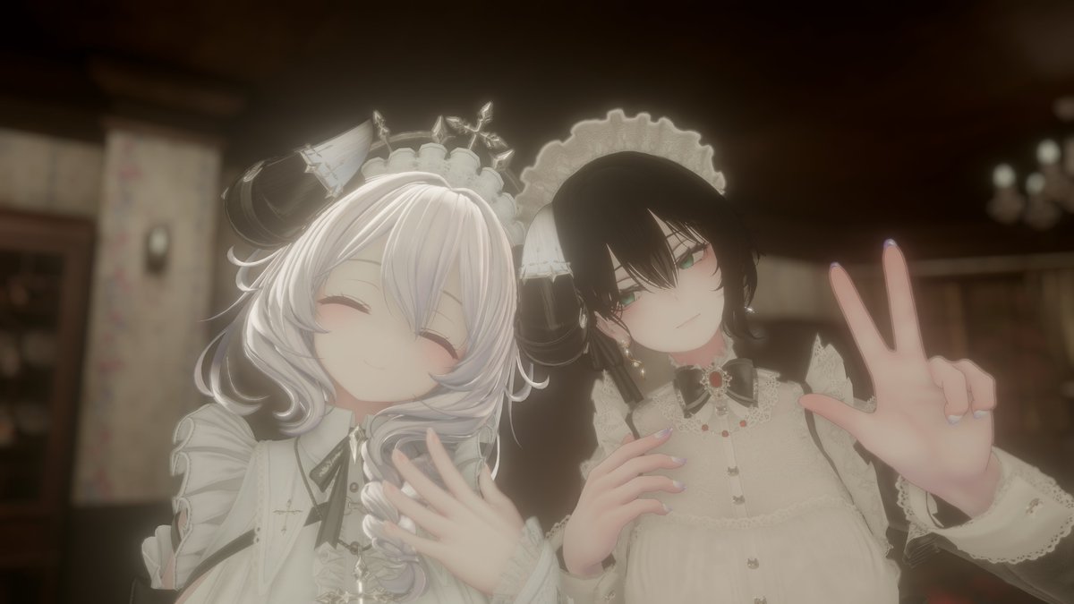 tobi_vrc663's tweet photo. 昨日のisamuさんとのメイドツーショット～📷 https://t.co/yhjVxYbIvw
