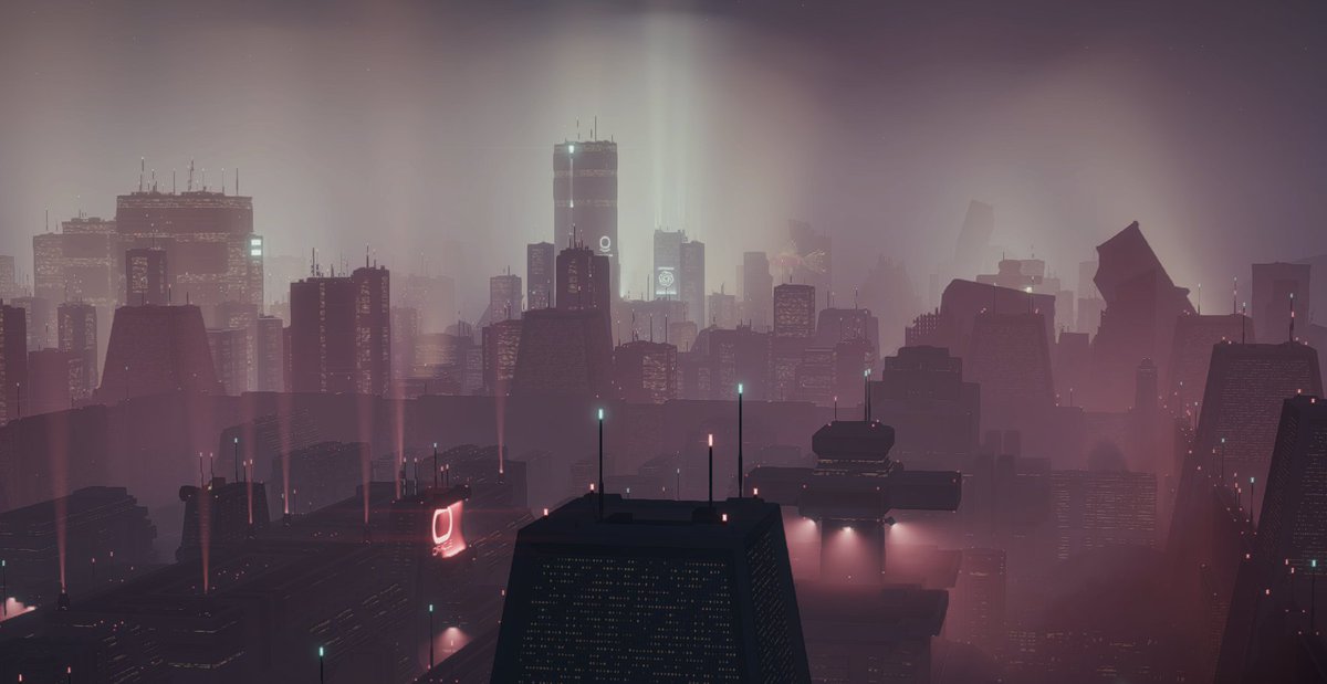 ShimazuSystems's tweet photo. I made an actual dystopia, idk i think I spent 10 hours making this; they should let me do urban planning (i manually placed all of this) https://t.co/K5er7TGhgd