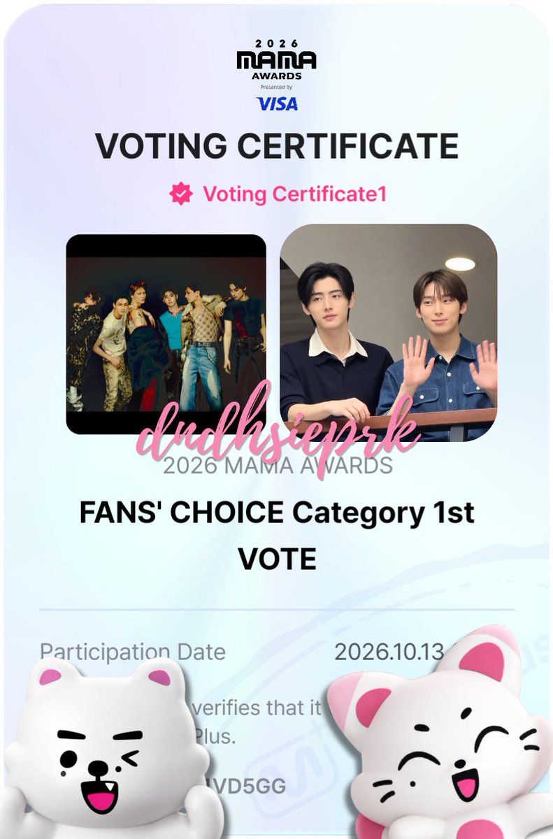 dndhsieprk's tweet photo. DAY 2! 💘 DROP TAGS ‼️

I vote for #ENHYPEN on  #2026MAMAVOTE

1 RT = 1 VALID VOTE https://t.co/ehNkyQkCS2