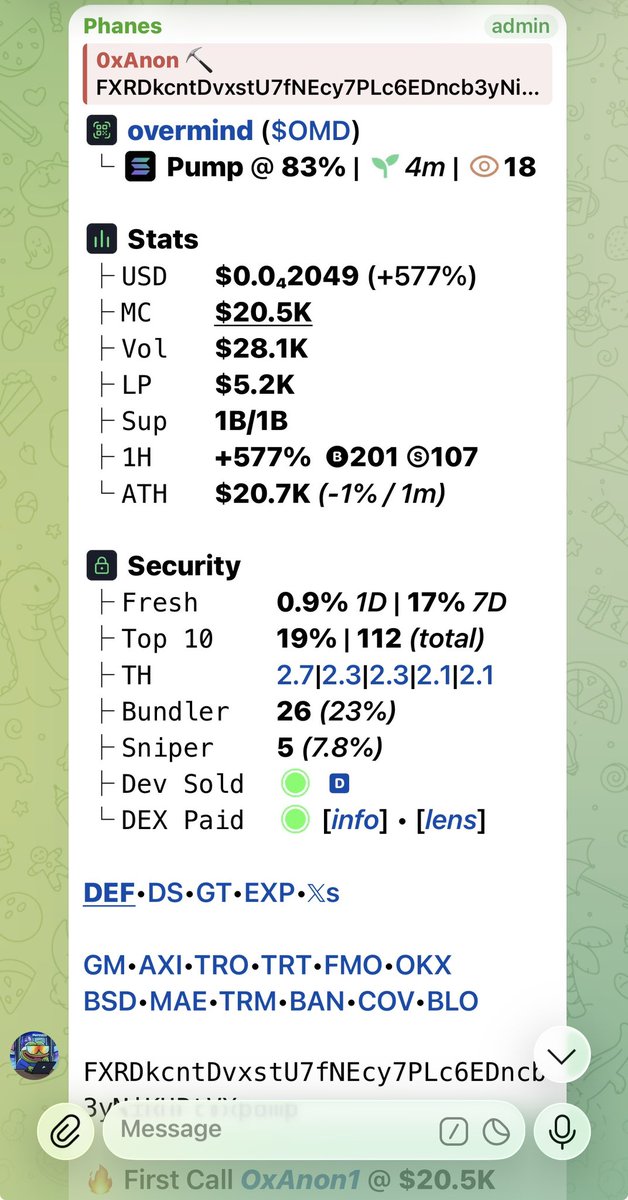 0xAnon01's tweet photo. BOUGHT $OMD

Tg me https://t.co/C3Qz0Hdf3H for Early CAs and network alpha. https://t.co/KOwZUwQVxv