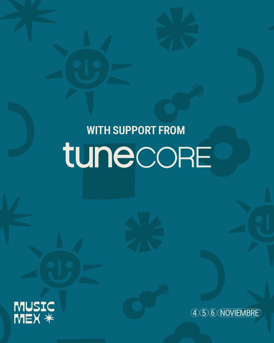 musicmexcdmx's tweet photo. ¡ @TuneCore se suma a MUSICMEX 2026! 🎧

Conoce más sobre las actividades en https://t.co/FYQWfEXTAC y consigue tu Pase de Delegadx para acceder a los paneles, tanto gratuitos como privados, y a los showcases nocturnos 🎟️ https://t.co/eb2rJJ3UnP