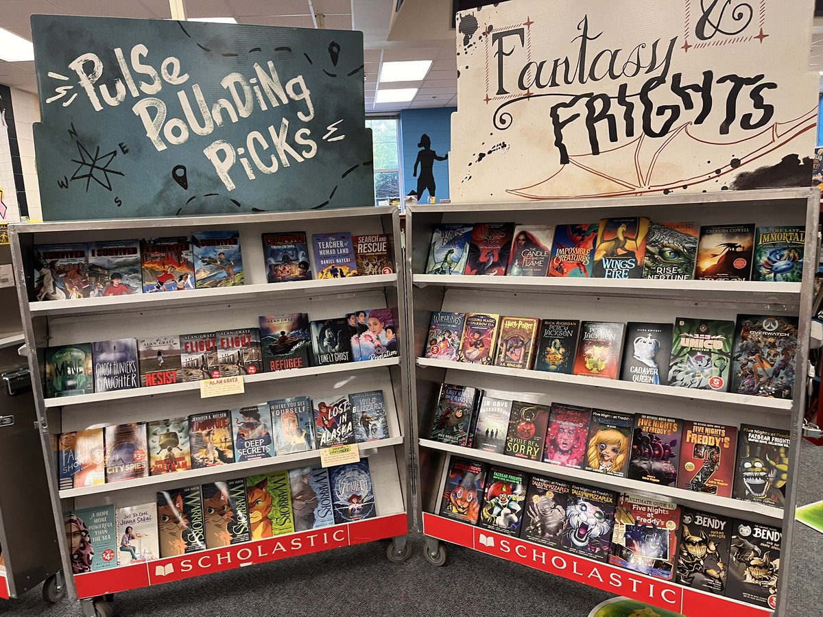 LibraryRmms's tweet photo. The Fall Scholastic Book Fair is here! 🎉📚⭐️ https://t.co/hAgvmQYnGk
