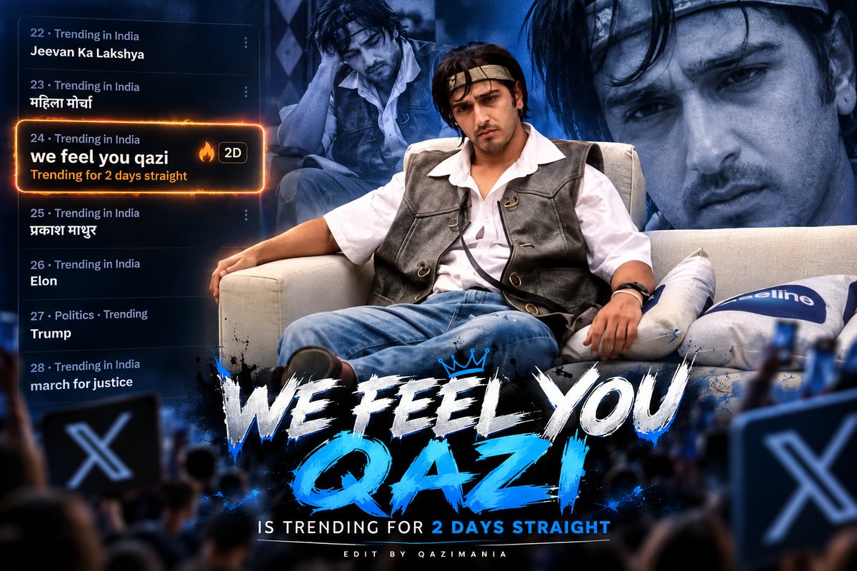 QaziMania's tweet photo. WE FEEL YOU QAZI is Trending for Days straight 🔥

Qazi Has a Unreal Fanbase 🔥

#QaziTouqeer #Qazi #Bigboss20 #BB20 https://t.co/ksUIJY4Efq