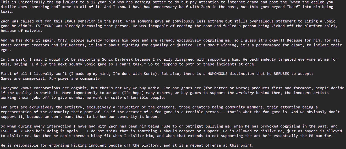 SM794913's tweet photo. (4/5, Content Creators and Dogpiling cont., response to ZachInsomniac) https://t.co/PhWih0AvGA