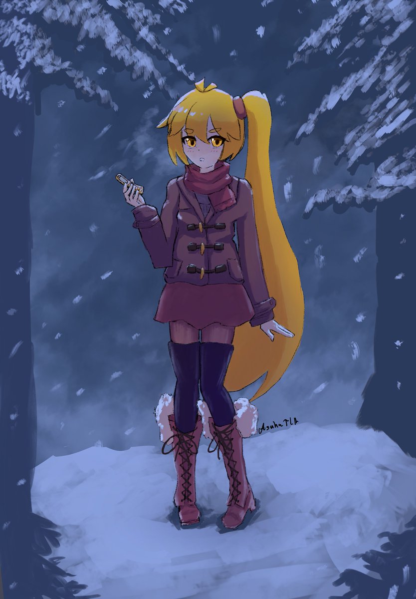 AsukaTLR20's tweet photo. Birthday art for someone who is yellow and is a baka.
#Akitaneru https://t.co/M7YXHAJ7G4
