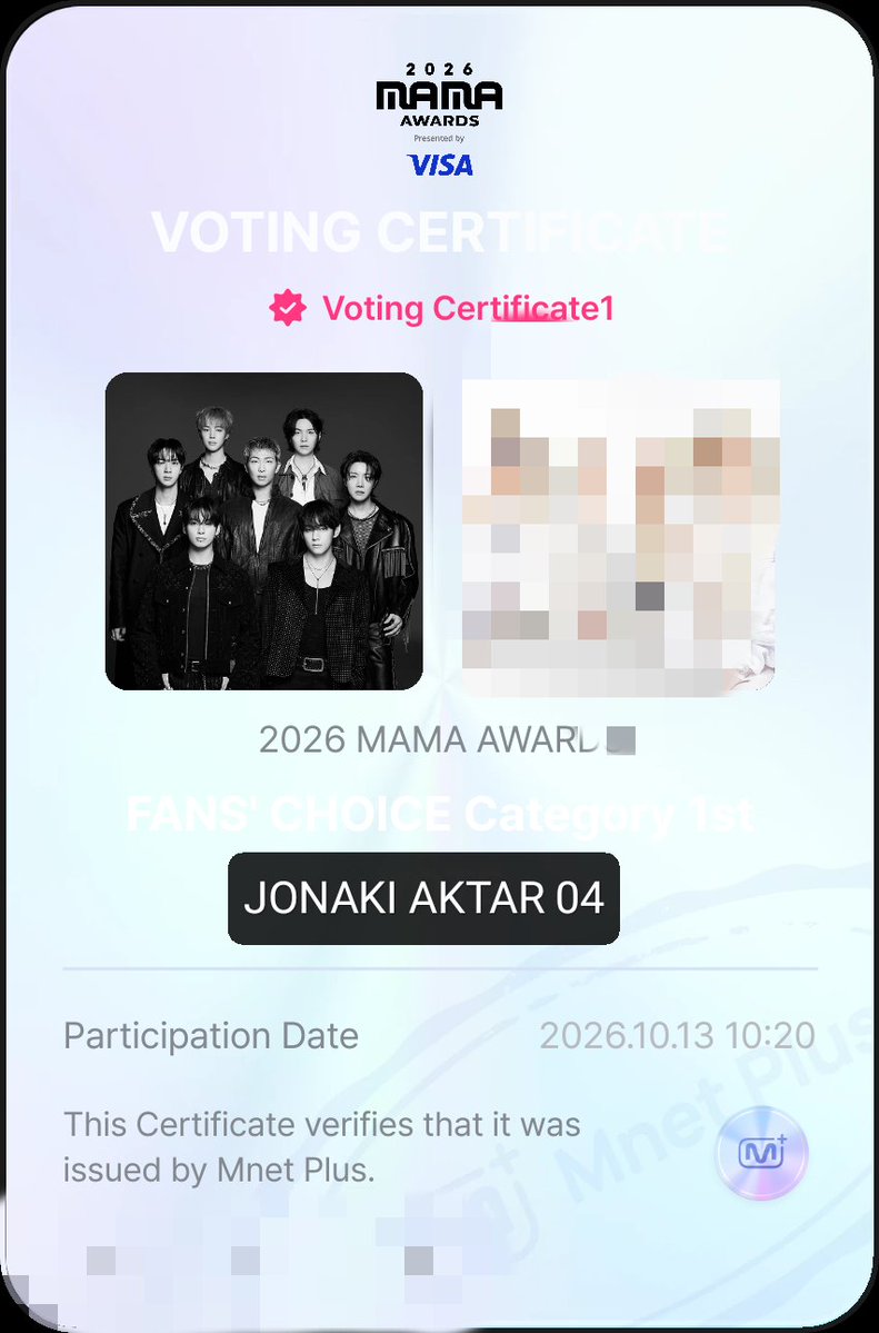 jonaki87291's tweet photo. I'm vote #BTS for fan choice male at #2026MAMAVOTE https://t.co/BEn4JMRMme