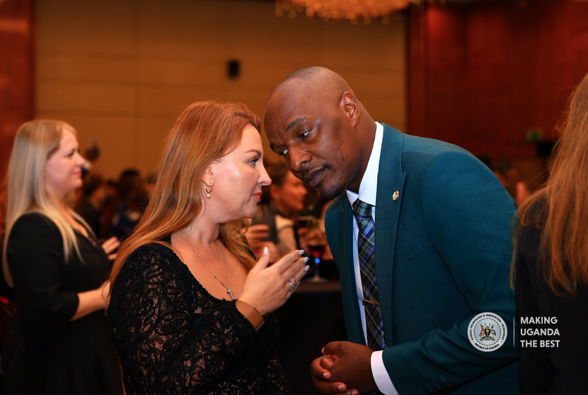 JonardPost's tweet photo. Hon. Eng. Jonard Asiimwe Akiiki gave out Ugandan coffee to H. E. George Borisenko, First Deputy Minister of Foreign Affairs, Russian Federation. He encouraged the Russian community to test Ugandan-valued added products in agriculture and manufacturing. https://t.co/eYOnskijsz