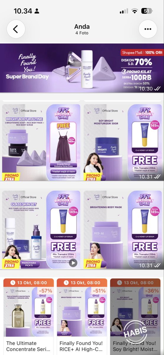Vezarazo's tweet photo. Hai moots!!!!! OMG!!!! FINALLY FOUND YOU BIRTHDAY SALE 73% AMBYAR! 🎂💥 SIAPA CEPAT DIA DAPAT ⚠️ Bodycare sultan dari mahal  jadi murce + FREE DRESS 148RB &amp; Lip Serum 😱 Ini sih CUCI GUDANG! Buruan sebelum kehabisan! 🛒￼ https://t.co/HQCmMwTbQ8 https://t.co/IheUy04CZN