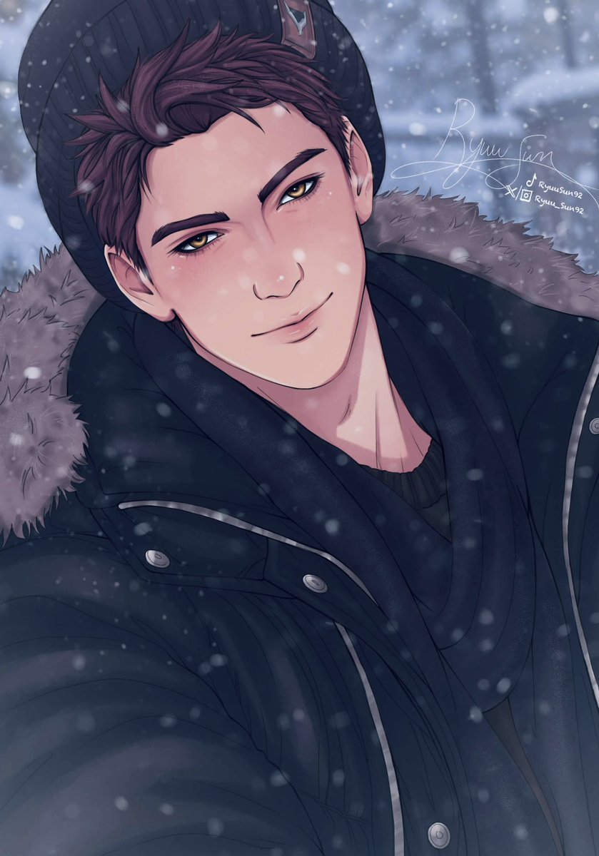 ryuu_sun92's tweet photo. Valko on a snowy day for a calendar collab I’m doing! 
#valko #bringvalkoback #valkoisloved #loveanddeepspace https://t.co/RhkElYCDpC