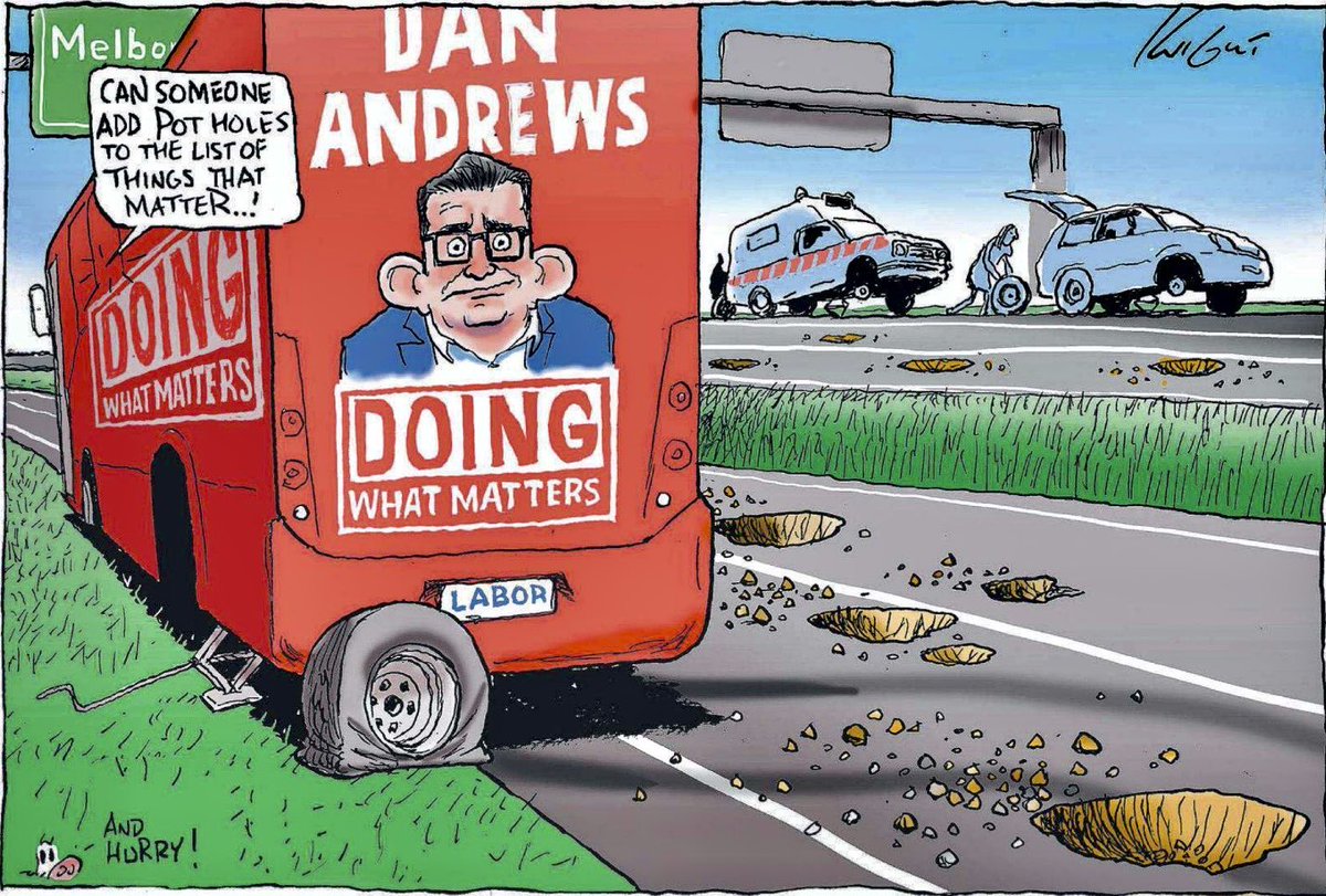 TruthHurtsNow_0's tweet photo. Did she break her ankle in one of those pot holes 💩🕳️ ? @VictorianLabor #Benny @BenCarrollMP #Andrews https://t.co/BKfsaO1Hko