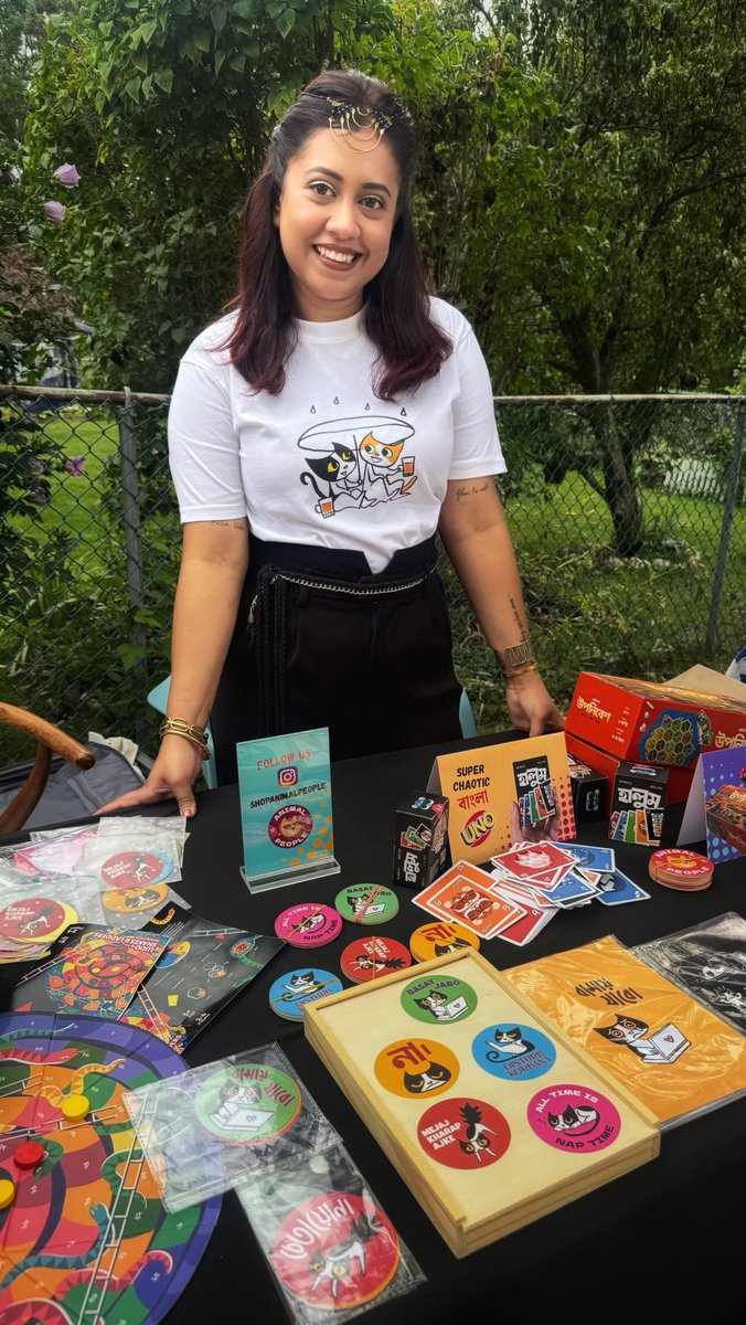 boyvincius's tweet photo. Animal People popped up at Mango Set with Bengali humour, chaotic cat energy, games, tees, stickers, and Shishku Mushko-inspired goodies. Thank you to everyone who stopped by, shared a laugh, and made it unforgettable. https://t.co/8OWD4BUkvd