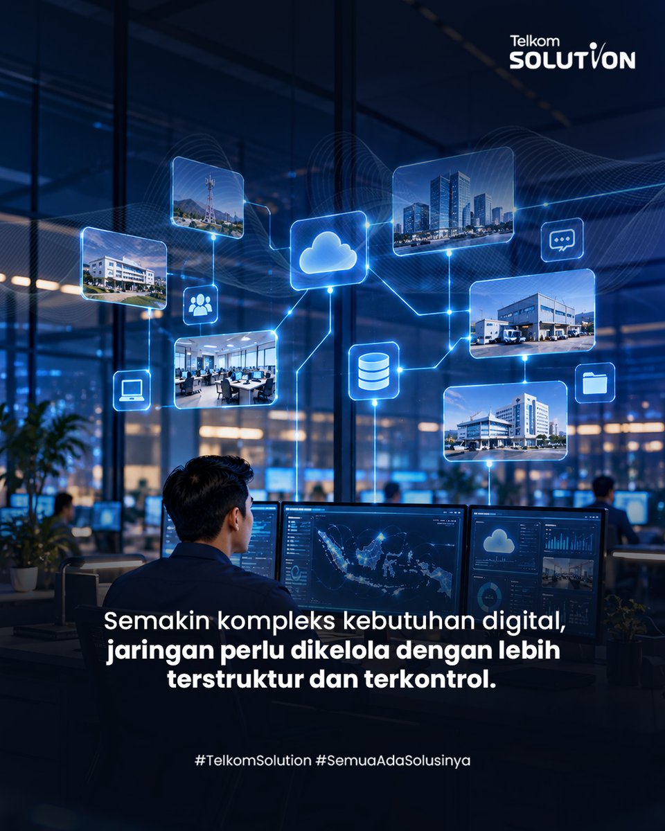 TelkomSolution's tweet photo. Kompleksitas operasional perusahaan menuntut konektivitas andal untuk mendukung integrasi sistem dan pertukaran data antar lokasi bisnis.

VPN IP menyediakan konektivitas privat yang mendukung komunikasi data antar lokasi secara terintegrasi, sesuai kebutuhan jaringan perusahaan. https://t.co/xq9H4UH9C7