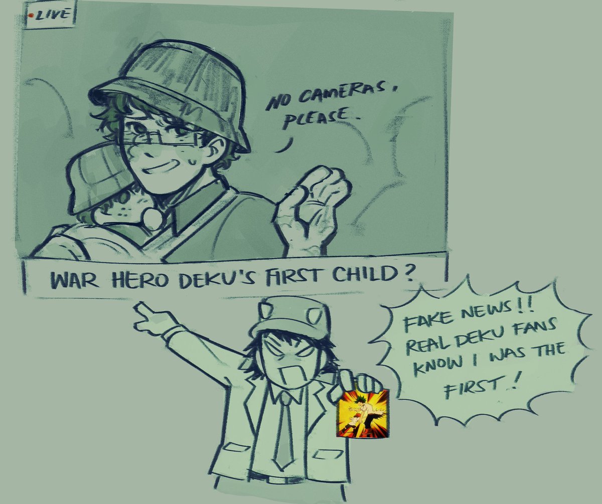 sighnide_'s tweet photo. izuku successfully staying out of the prohero spotlight for 8 years until the media discovers he has a baby

kota doesnt play about any misinformation https://t.co/5ZznfArayk