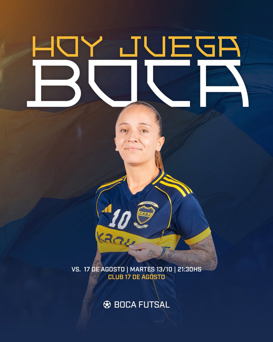 BocaFutsal's tweet photo. ¡𝗛𝗼𝘆 𝗷𝘂𝗲𝗴𝗮 #𝗕𝗼𝗰𝗮!

⚽🔵🟡🔵 https://t.co/wQV2fHHBox