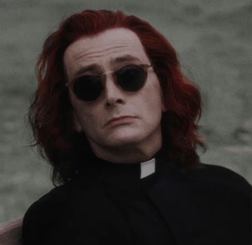 sheennxnt's tweet photo. I’ll just leave it here and enjoy the priest version of Crowley and Aziraphale https://t.co/rVwvPoqOeD