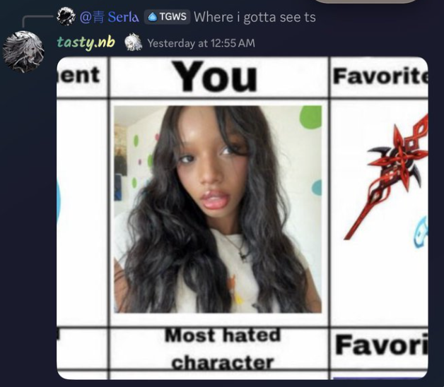 kavikkaba's tweet photo. @Vulknir Lol you've started blocking all of the people who support Kuhenki? Where is male accountability? 

You tried to frame that black girl as a racist after the narcissists in your whale server colonised her's. 

then the real racists, misogynists and bigots (your friends) came out https://t.co/YVGU7JQ5LX