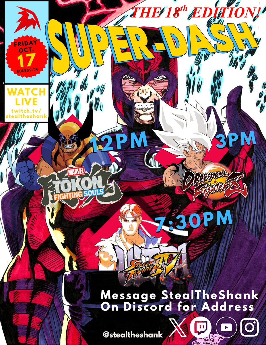 FullbareS's tweet photo. Just an heads up!  If you are in the DFW area and want a chance to win a free entry to #FullBarLive2026!

Super-Dash is hosting #USFIV qualifier!

SIGN UP: https://t.co/MiKGE1fTL0

#FGC #USFIV #DBFz #TOKON https://t.co/xARj1IzNVF
