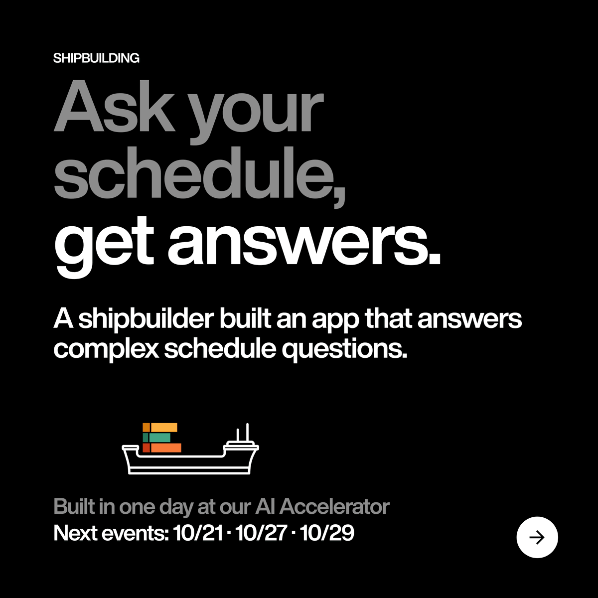 C3_AI's tweet photo. What AI app has your team wanted — but never had time to build?

At our Redwood City AI Accelerator, participants used C3 Code to turn real operational problems into full-stack Enterprise AI apps in one day.

What would you build? Tell us below. 👇

https://t.co/23kP3Jsm3X https://t.co/lhfkjX17Cg