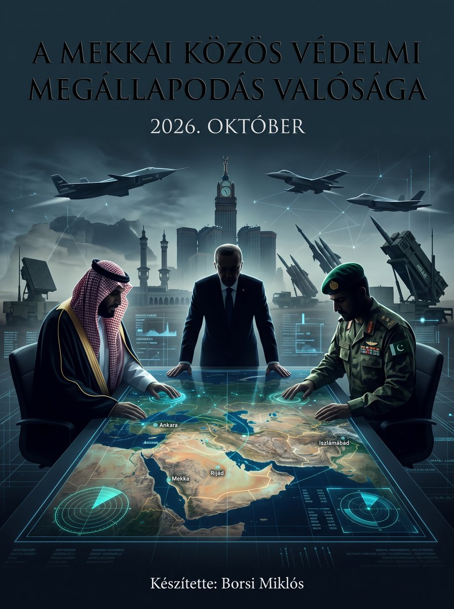 MiklosBorsi's tweet photo. A Mekkai Közös Védelmi Megállapodás valósága 2026. OktóberA 2026. augusztus 7-én megkötött Mekkai Közös Védelmi Megállapodás az elmúlt bő két hónapban elméleti keretrendszerből a gyakorlati megvalósítás fázisába lépett.Készítette : Borsi MiklósPrológ
A megállapodás Jelentősége

A megállapodás jelzi a Közel-Kelet és Dél-Ázsia átmenetét egy multipoláris és önállóbb biztonsági architektúrába.
Elrettentés két fronton: A paktum egyszerre küld jelzést Teheránnak (az iráni drón- és rakétafenyegetések, valamint a húszi csapások miatt) és Izraelnek (amely a dohai légicsapások és az agresszív regionális doktrína óta Törökország és az Öböl-államok szemében egyaránt kiszámíthatatlan tényezővé vált).
Az amerikai szerep átalakulása: A megállapodás visszatükrözi azt a folyamatot, ahol az Egyesült Államok már nem kizárólagos biztonsági garantőrként, hanem a regionális partnerek integrátoraként lép fel. Ez illeszkedik a washingtoni tehermegosztási igényekhez.
Védelmi-ipari és stratégiai szintézis: Törökország fejlett védelmi ipara (katonai technológia, drónok, légvédelem), Pakisztán jelentős élőereje és hadműveleti tapasztalata, valamint Szaúd-Arábia finanszírozási képessége és geopolitikai súlya egyedülálló szinergiát hoz létre.

3. Hatása

SzereplőKözvetlen és stratégiai hatásSzaúd-ArábiaNöveli a regionális autonómiát; diplomáciai tőkét kovácsol a stabilitás „arcaként”; csökkenti a Washingtonnak való kiszolgáltatottságot anélkül, hogy megszakítaná a kapcsolatot.TörökországMegerősíti befolyását az India–Európa kereskedelmi folyosókon; piacot nyit a török hadiiparnak; megszilárdítja regionális vezető pozícióját Izraellel és Iránnal szemben.PakisztánPresztízst és stratégiai mélységet nyer; elmélyíti hozzáférését az Öböl-menti tőkéhez és szénhidrogénekhez; pozitív pontokat szerez Washingtonnál a tehermegosztás https://t.co/hn80nj0Sq7án & IzraelMindkét állam kénytelen újra kalkulálni regionális fellépését, mivel a háromoldalú paktum megemeli az egyoldalú katonai akciók kockázatát és árát.
Az októberi fejlemények rávilágítanak, hogy a paktum nem csupán retorikai fordulat, hanem a Közel-Kelet és Dél-Ázsia biztonsági architektúrájának strukturális átrendeződése.

Aktualizált Helyzetkép (2026. Október)

A megállapodás aláírása óta eltelt időszakban felgyorsult a háromoldalú (Szaúd-Arábia, Törökország, Pakisztán) katonai és ipari integráció, amely már konkrét, terepen mérhető eredményeket mutat.
Első Közös Hadgyakorlatok: Szeptember végén megrendezésre került a „Sivatagi Pajzs 2026” kódnevű, többnemzetiségű légvédelmi és drónszimulációs gyakorlat a Vörös-tenger térségében. A gyakorlat során először tesztelték a szaúdi légtérvédelem, a török drón-infrastruktúra és a pakisztáni elektronikai hadviselési egységek valós idejű, integrált adatmegosztását.
Technológiai Transzfer Bizottságok: Október elején Rijádban felállt az a közös ipari bizottság, amely a török védelmi technológiák (elsősorban a HISAR légvédelmi rendszerek és a Kızılelma drónok) szaúdi lokalizációját felügyeli, megkerülve a korábbi nyugati exportkorlátozásokat.

Védelmi-Ipari és Stratégiai Konkretizálás

A mekkai paktum leggyorsabban realizálódó hozadéka a hadiipari szektorok fúziója. Szaúd-Arábia tőkeereje közvetlenül találkozott a török innovációval és a pakisztáni tömeggyártási kapacitással.
A Mekkai Megállapodás hatása Törökország védelmi iparára és NATO-kötelezettségeire
A Mekkai Közös Védelmi Megállapodás Törökország számára nem csupán egy geopolitikai elrettentő paktum, hanem stratégiai katalizátor mind a hazai hadiipara, mind a nyugati szövetségi rendszerben elfoglalt pozíciója szempontjából.
1. Hatások a török védelmi iparra (Védelmi-ipari dimenzió)
Törökország az elmúlt évtizedben tudatosan törekedett a katonai önellátásra és az exportorientált hadiipar kiépítésére. A Szaúd-Arábiával és Pakisztánnal kötött háromoldalú paktum közvetlen gazdasági és technológiai előnyöket biztosít Ankara számára:
Szaúdi tőke és finanszírozási források bevonása: A szaúdi védelmi költségvetés óriási tőkeereje közvetlenül csatornázódhat be a török K+F (kutatás-fejlesztési) projektekbe. Ez különösen fontos az olyan nagyszabású, tőkeigényes programok felgyorsításához, mint a KAAN 5. generációs vadászgép, a Kızılelma sugárhajtású drón, vagy a saját fejlesztésű légvédelmi rendszerek (HISAR, SIPER).
Azonnali exportpiacok és nagy volumenű megrendelések: Szaúd-Arábiának a dohai és iráni rakétatámadások után sürgős szüksége van integrált légvédelmi és drónellenes kapacitásokra. A török cégek (Baykar, ASELSAN, ROKETSAN, TAI) kész megoldásokat tudnak szállítani, kiküszöbölve a nyugati (amerikai és német) exportkorlátozásokat.
Pakisztáni hadműveleti és gyártási tapasztalatok szinergiája: Pakisztán jelentős ipari és tesztelési háttérrel rendelkezik (pl. a Kínával közösen fejlesztett JF-17 vadászgépek terén). A török csúcstechnológia és a pakisztáni költséghatékony gyártási kapacitás kombinációja versenyképes védelmi-ipari platformot hozhat létre a globális déli piacokon.
Közös védelmi-ipari szabványosítás: A három ország közötti interoperabilitás megköveteli a közös kommunikációs, adatkapcsolati és fegyverzeti szabványok kialakítását, ami a török hadiipari rendszereket teszi meg a paktum alapvető műszaki sztenderdjévé.
2. Hatások Törökország NATO-n belüli kötelezettségeire és pozíciójára
A megállapodás jogi és politikai szempontból is érdekes feszültségeket és lehetőségeket teremt Ankara és a NATO kapcsolatában:

A) Jogi és stratégiai kompatibilitás
Nem mond ellent a NATO Észak-atlanti Szerződésének: A NATO-szerződés nem tiltja meg a tagállamoknak, hogy harmadik felekkel bilaterális vagy többoldalú védelmi megállapodásokat kössenek (hasonlóan a Franciaország és Görögország közötti védelmi paktumhoz).
Nem aktiválhatja a NATO 5. cikkelyét egy külső konfliktusban: Ha Törökországot a Mekkai Megállapodásból eredő kötelezettségei miatt éri támadás egy Szaúd-Arábiát vagy Pakisztánt érintő regionális háborúban (pl. Jemenben vagy az Öböl-régióban), Törökország nem hivatkozhat automatikusan a NATO 5. cikkelyére, mivel a konfliktus a NATO földrajzi hatáskörén kívül, harmadik fél védelmében vállalt akcióból eredne.

B) Politikai és katonai feszültségpontok

Adatbiztonság és technológia-transzfer: A NATO-ban szigorú szabályok vonatkoznak a szövetséges technológiák és hírszerzési adatok megosztására nem NATO-tagállamokkal. Törökországnak szigorúan el kell különítenie a NATO-kompatibilis rendszereit és adatkezelését a Mekkai Paktum keretében használt rendszerektől, különösen Pakisztán Kínával fennálló szoros katonai kapcsolatai miatt.
Erőforrások megosztása: Ankara katonai kapacitásainak (légvédelem, tengerészeti erők, tanácsadók) egy részét a közel-keleti és dél-ázsiai szektor felé csatornázza át, ami csökkentheti a NATO keleti és déli szárnyán való közvetlen felajánlásainak mértékét.

C) Törökország mint áthidaló „pivotal” hatalom
Erősödő alkupozíció Washingtonban és Brüsszelben: Törökország bizonyítja, hogy képes független biztonsági architektúrák kiépítésére. Ez növeli Ankara súlyát a NATO-n belül: Washington kénytelen Törökországra nemcsak mint sima NATO-tagra, hanem mint a Közel-Kelet és Dél-Ázsia kulcsfontosságú biztonsági integrátorára tekinteni.

A KAAN és a Kızılelma Projektek Felgyorsulása: A szaúdi Állami Befektetési Alap (PIF) októberi bejelentése alapján jelentős tőkeinjekció érkezett a török 5. generációs vadászgép (KAAN) fejlesztésébe. Ez a lépés nemcsak a projekt pénzügyi stabilitását garantálja, hanem Szaúd-Arábiát is beemeli a jövőbeli gyártási láncba, csökkentve az amerikai F-35-ös programból való kimaradás okozta hátrányt.
Integrált Légvédelmi Hálózat: A dohai és iráni csapások tapasztalataira építve a felek elkezdték egy olyan rétegzett légvédelmi ernyő kiépítését, amely a meglévő szaúdi (amerikai eredetű Patriot/THAAD) rendszereket török aszimmetrikus drónelhárító és korai előrejelző kapacitásokkal egészíti ki.
Összegző értékelés

A Mekkai Megállapodás a török védelmi ipar számára stratégiai áttörést és hosszú távú piacszerzést jelent, míg Törökország NATO-státuszát nem gyengíti, hanem átértékeli: Ankara a szövetségen belül egy egyre autonómabb, többpólusú stratégiát követő csomóponti hatalommá (pivotal state) válik, amely egyszerre támaszkodik a nyugati kollektív védelemre és épít saját regionális védelmi blokkot.
Geopolitikai Ellenlépések és Következmények

Az októberi diplomáciai jelentések alapján a régió többi szereplője kénytelen volt reagálni az új erőközpontra:

Teherán és Új-Delhi Reakciója: Irán az elmúlt hetekben fokozta az orosz és kínai technológiai beszerzéseket, mivel a szaúdi-török légvédelmi integráció csökkenti az iráni ballisztikus rakéták és kamikaze drónok elrettentő erejét. India (Pakisztán miatt) élénk figyelemmel kíséri a szaúdi-pakisztáni technológiai megosztást, tartva attól, hogy Iszlámábád fejlett dróntechnológiához jut Ankara és Rijád pénzügyi fedezetével.

A NATO és Washington Pozíciója: Az Egyesült Államok külügyminisztériuma október közepén finomított a retorikáján: a paktumot hivatalosan „a regionális tehermegosztás pozitív példájaként” értékelik, ugyanakkor zárt ajtók mögött szigorú biztosítékokat követelnek Törökországtól a NATO-kompatibilis rendszerek és a paktum keretében használt technológiák (különösen a Pakisztánnal megosztott adatok) szigorú elkülönítésére.

A Mekkai Közös Védelmi Megállapodás két legfontosabb, gyakorlatban is formát öltő dimenziója a szaúdi fegyverzetbeszerzések radikális diverzifikációja (a török-pakisztáni technológia-transzfer révén), valamint Irán erre adott aszimmetrikus válaszlépéseinek kidolgozása. Nézzük mindkét területet részletesen.

1. A hadiipari technológia-transzfer részletei: Szaúd-Arábia lokalizációs stratégiája
Szaúd-Arábia felismerte, hogy a nyugati (elsősorban amerikai és német) fegyvereladási korlátozások sebezhetővé teszik az országot. A paktum keretében Rijád nem csupán kész fegyvereket vásárol, hanem a "Vision 2030" programmal összhangban technológiát és gyártósorokat telepít az országba, török és pakisztáni segítséggel.

Török integrált légvédelem (Aselsan és Roketsan): Az amerikai Patriot és THAAD rendszerek kiválóak a nagy hatótávolságú ballisztikus rakéták ellen, de rendkívül drágák az olcsó iráni kamikaze drónok (pl. Shahed) elfogására. A megállapodás értelmében Szaúd-Arábia megkezdte a török HISAR (O és U) közepes hatótávolságú, valamint a SIPER nagy hatótávolságú légvédelmi rakétarendszerek lokalizált gyártását. Ezek a rendszerek olcsóbb, aszimmetrikus védőernyőt húznak a szaúdi finomítók fölé.
Pakisztáni rakétatechnológia és vadászgép-tapasztalatok: Pakisztán hatalmas tapasztalattal rendelkezik a ballisztikus és robotrepülőgépek (pl. a Babur manőverező robotrepülőgép) fejlesztésében. Noha a paktum nem nukleáris, Iszlámábád hagyományos (konvencionális) robbanófejjel felszerelt precíziós csapásmérő technológiát ad át Rijádnak. Emellett a kínai-pakisztáni közös fejlesztésű JF-17 Thunder vadászgépek üzemeltetési és karbantartási logisztikája mintául szolgál Szaúd-Arábia számára egy költséghatékonyabb, nem nyugati légierő-komponens felépítéséhez.

Drón- és repülőgépgyártás fúziója: A legjelentősebb lépés a szaúdi Állami Befektetési Alap (PIF) tőkeinjekciója a török KAAN 5. generációs vadászgép és a Baykar Kızılelma sugárhajtású drón programjába. Szaúd-Arábia cserébe alkatrészgyártó üzemeket kapott, így a paktum országai egy saját, a NATO-tól és Kínától is független védelmi-ipari beszállítói láncot hoznak létre.

2. Irán aszimmetrikus és hibrid válaszai a mekkai paktumra
Teherán számára a szaúdi-török-pakisztáni katonai szinergia egzisztenciális fenyegetés. Mivel Irán konvencionális hadereje (légierő, páncélosok) technológiailag elavult, Teherán válasza a paktum jelentette elrettentésre kizárólag aszimmetrikus és hibrid lehet, amelynek célja a szövetség gyenge pontjainak kipuhatolása anélkül, hogy nyílt háborút provokálna.

A "Drónraj" doktrína továbbfejlesztése: Irán tudja, hogy a megerősített szaúdi-török légvédelem ellen az eddigi lassú drónok (Shahed-136) már nem elegendőek. 2026 őszére felgyorsították a sugárhajtású, radarjel-elnyelő bevonattal ellátott (stealth-jellegű) Shahed-238 drónok, valamint a hiperszonikus manőverező képességű rakéták (Fattah) tesztelését. A cél a szaúdi IADS (Integrált Légvédelmi Rendszer) túlterhelése masszív, több irányból érkező, gyors rajokkal.

Tengeri zaklatás és az IRGC aszimmetrikus flottája: A paktum gazdasági alapját a zavartalan olaj- és kereskedelmi útvonalak adják. Az Iráni Forradalmi Gárda (IRGC) fokozta a gyorsnaszádok (fast attack craft), tengeri aknák és partvédelmi robotrepülőgépek jelenlétét a Hormuzi-szorosban. Ezekkel a kisméretű, nehezen nyomon követhető egységekkel Teherán állandó nyomás alatt tartja a szaúdi és pakisztáni tengeri kereskedelmet, tesztelve a paktum tengeri válaszadási képességét.
A "Proxy Hálózat" (Az Ellenállás Tengelye) aktivizálása: Teherán nem közvetlenül fog támadni. Helyette a jemeni húszikat és az iraki síita milíciákat használja fel arra, hogy "teszt-csapásokat" mérjenek a szaúdi infrastruktúrára. Ez kettős célt szolgál: felmérik az új szaúdi-török légvédelem reakcióidejét, miközben Teherán hivatalosan tagadhatja a felelősséget.

Kiber- és Elektronikai Hadviselés (EW): A szaúdi, török és pakisztáni rendszerek integrációja hatalmas adatforgalmat és új parancsnoki (C2) hálózatokat igényel. Iráni államilag szponzorált hekkercsoportok (pl. MuddyWater, APT33) elsődleges célpontjává váltak ezek a frissen kiépített, még gyermekbetegségekkel küzdő közös kommunikációs hálózatok és a szaúdi Aramco olajipari létesítményeinek SCADA vezérlőrendszerei.

A fenti elemzés és helyzetértékelés az alábbi nyílt forrású hírszerzési (OSINT), szakpolitikai és védelmi-ipari forrásbázisok szintézisére Mesterséges Intelligencia interaktív alkallmazásváal készült,, valamint a megadott dokumentum adataira épül:

1. Hivatalos kormányzati és diplomáciai közlemények
Szaúd-Arábia Védelmi Minisztériuma (MoD / https://t.co/x0ocYwX5nT): A kétoldalú és többoldalú katonai együttműködési megállapodások, közös kiképzési protokollok és a védelmi lokalizációs stratégiák hivatalos záródokumentumai.

Török Köztársaság Védelmi Ipari Elnöksége (SSB - Savunma Sanayii Başkanlığı): A török technológia-transzfer keretmegállapodásai, külföldi tőkebefektetések és fegyverzeti exporthitelek nyilvántartása.
Pakisztáni Külügyminisztérium (MOFA Islamabad): Sajtóközlemények az Öböl-menti biztonsági kötelezettségvállalások határairól és a nukleáris doktrína szigorúan defenzív/nem terjeszthető státuszáról.

2. Nemzetközi biztonságpolitikai és stratégiai kutatóintézetek

IISS (International Institute for Strategic Studies): The Military Balance adatbázis – a szaúdi, török, pakisztáni és iráni fegyveres erők eszközkészletének, parancsnoki struktúráinak és védelmi költségvetéseinek összehasonlító adatai.

SIPRI (Stockholm International Peace Research Institute): Fegyverszállítási és technológia-transzfer adatbázisok (különös tekintettel a török és pakisztáni védelmi ipar közel-keleti exportjára).

CSIS (Center for Strategic and International Studies) – Missile Defense Project: Elemzések a Közel-Kelet rétegzett légvédelmi architektúrájáról, az aszimmetrikus drónfenyegetésekről és az integrált korai előrejelző rendszerekről.
Atlantic Council / Middle East Institute: Publikációk az Öböl-menti térség multipoláris biztonsági átalakulásáról és a NATO külső partnerségi határairól.

3. Védelmi-ipari szakmai adatok és sajtó

Janes Defence Weekly & Janes Information Services: Műszaki és hadműveleti elemzések az Aselsan és Roketsan rendszerekről (HISAR, SIPER), a Baykar Kızılelma drónról, valamint a TAI KAAN 5. generációs repülőgép-fejlesztési mérföldköveiről.

Defense News & Breaking Defense: Elemzések a nyugati (amerikai és európai) fegyverexport-korlátozások hatásairól és a regionális alternatív beszállítói láncok kiépüléséről.

Naval News & USNI News: Az Iráni Forradalmi Gárda (IRGC) aszimmetrikus tengeri doktrínájának, aknatelepítési képességeinek és gyorsnaszád-taktikájának tengerészeti értékelései.
4. Forráskritikai és módszertani megjegyzés

Jelen elemzés és értékelés nyílt forrású adatok (OSINT) feldolgozásával, a hadműveleti és védelmi-ipari folyamatok szintézisével készült.