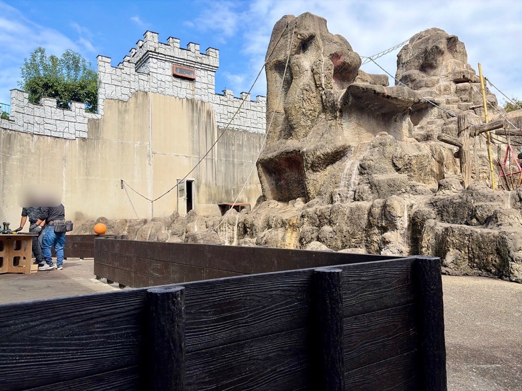 ichikawa_zoo's tweet photo. こちらは土場の設置作業の様子。
作業日は全頭をバックヤードに収容します。
なので毎日作業というわけにはいきません。

土場の設置で隠れ場所が増え、
土の感触を提供できます。
草が生え、餌を探す行動も見られるでしょう。
飼育員も、サル達がどう使うか楽しみのようです！

#市川市動植物園 https://t.co/7VVyB2LiL2
