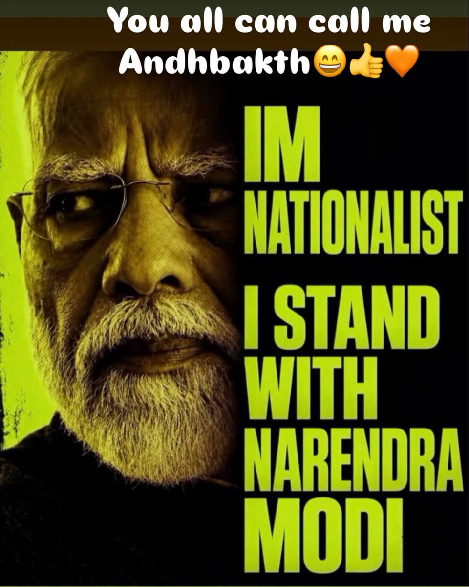 SanggitaT's tweet photo. I'm a proud Andh bhakt of Narendra Damodar Das Modi 🌹❤️😁 https://t.co/6WnPds9kXR