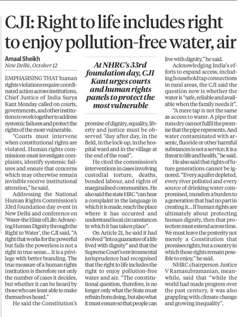 BhavreenMK's tweet photo. Dear Lordship, preaching Article 21 in the morning &amp; pleading enforcement challenges in the afternoon is a bit confusing. Is the right to breathe fundamental only in speeches, not in practice? https://t.co/meQKRBSd6x