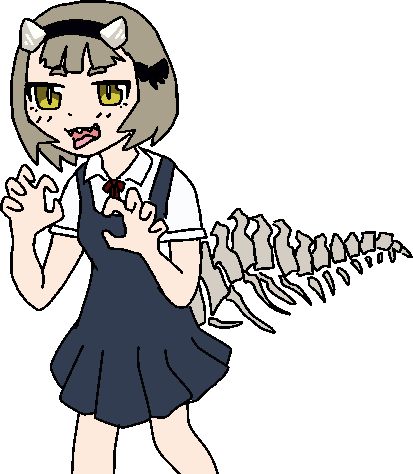 pillipori's tweet photo. is it even worth finishing if i forgot her sickass carnotaurus bone arm......... https://t.co/gpJLoSKgOS
