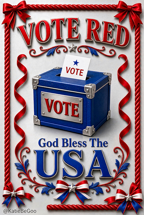 KatieBeGoo's tweet photo. VOTE RED!  ❤️❤️🇺🇸🇺🇸 https://t.co/zzMv3wtpGl