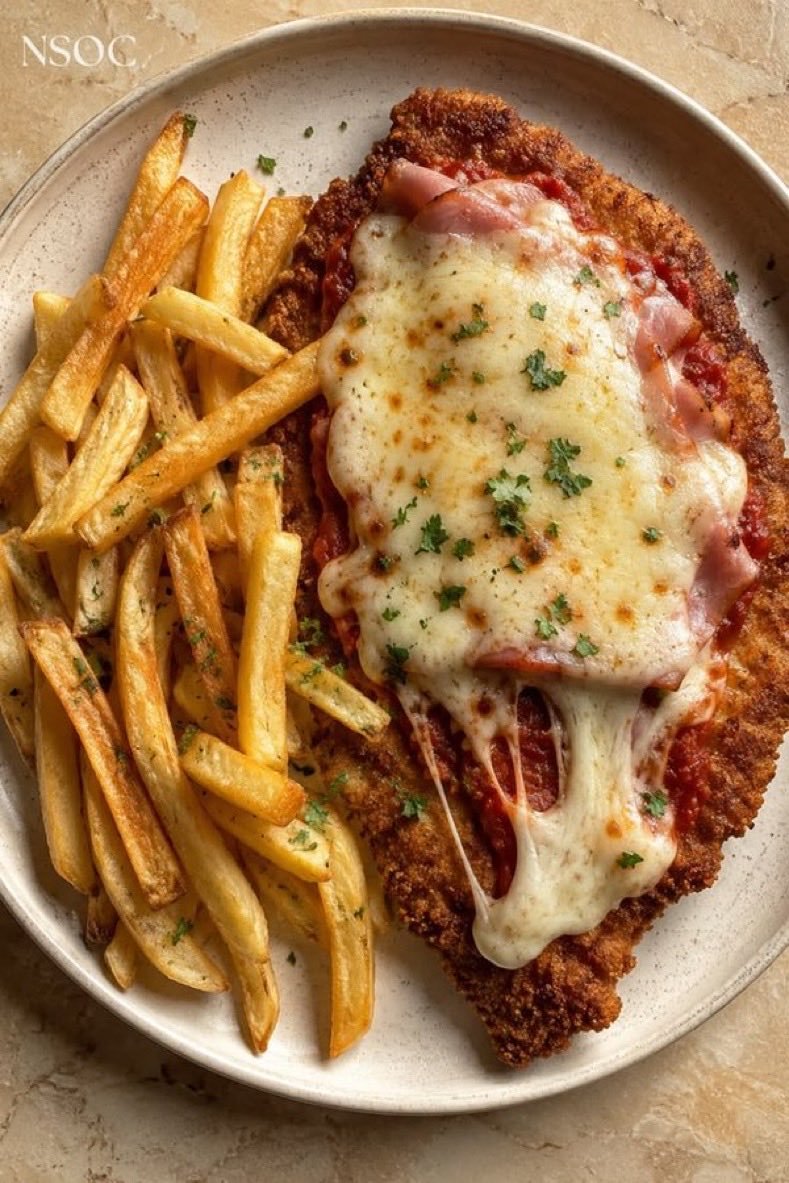 FOODXokch's tweet photo. Chicken parm and fries 🍟 https://t.co/pMP267K30c