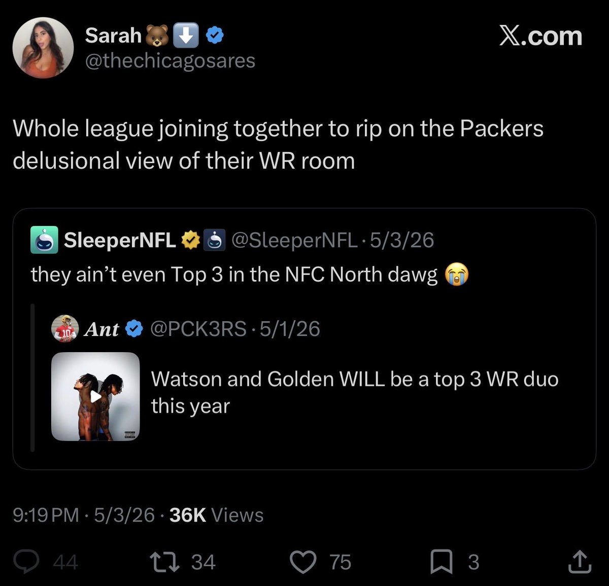 PCK3RS's tweet photo. She turned the comments off 😭😭😭😭😭😭 https://t.co/3ja1lqyLgz