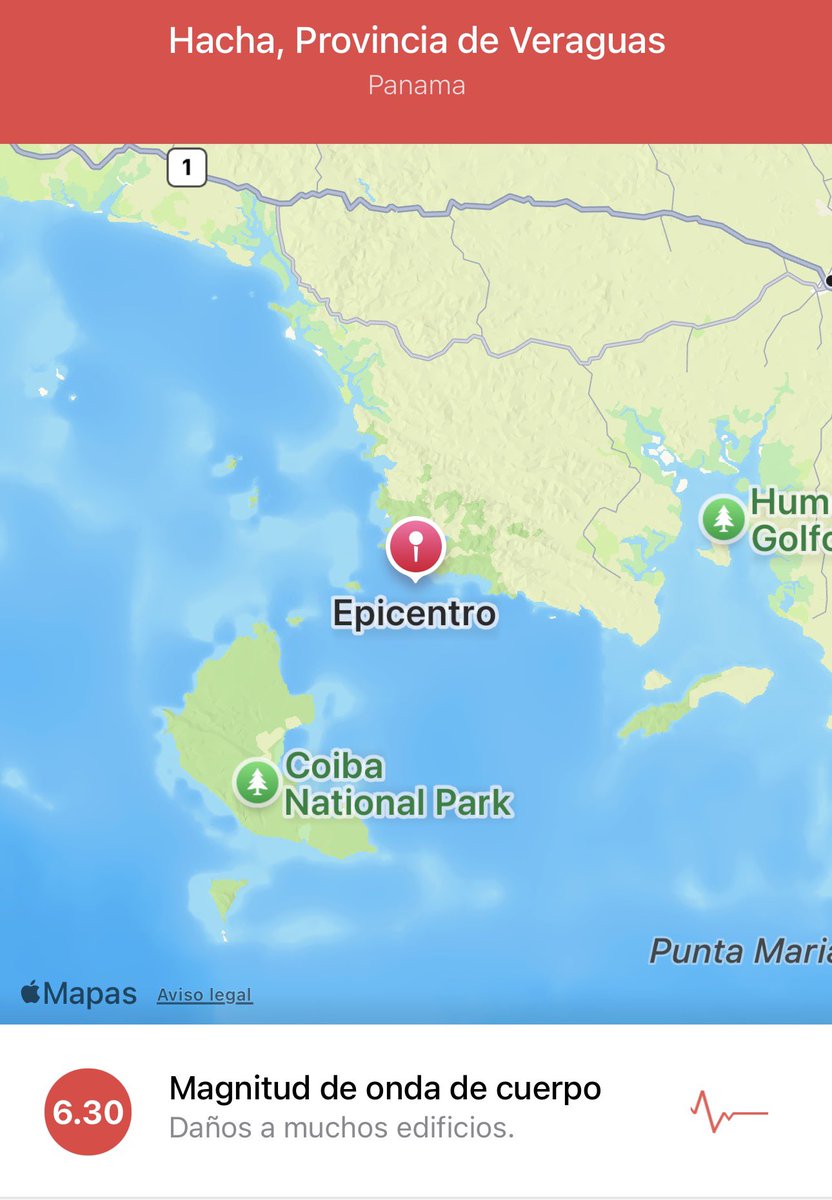 AlvaroAlvaradoC's tweet photo. Réplica de 6.3 en Veraguas. https://t.co/ZMasYQK1KE