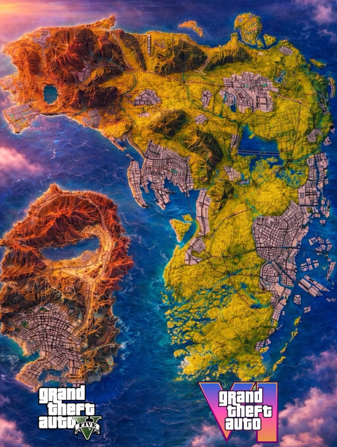 HeyRoxyIRL's tweet photo. GTA 6’s map could be on a whole different level. 🔥 https://t.co/u3EMIMkOJL