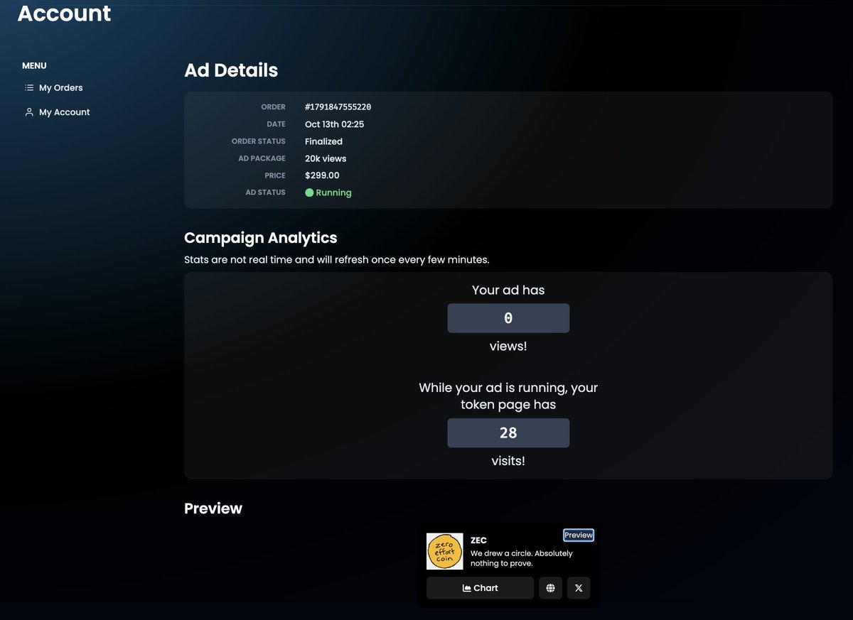 Zer0EffortCoin_'s tweet photo. Dex has been paid

Ca:
526A8Zwf19HVpatNzAMxn7BSuiqggwp7XvoBCkVshD9F

Payment tx for order #1791847555220:

https://t.co/NibPGz2GQh https://t.co/vK8nSd7rAg